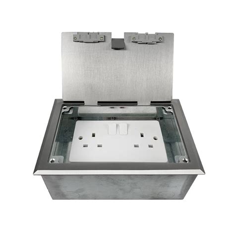 electrical floor box dimensions|floor mounted socket outlet.